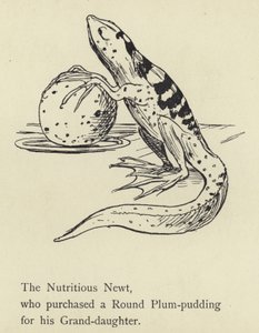 De voedzame salamander door Edward Lear